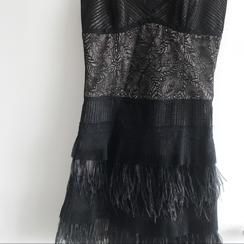 BCBG MaxAzria Ostrich Feather Cocktail Dress - Picture 7 of 8